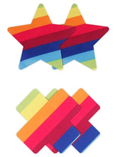 NS Novelties Pretty Pasties Pride Cross and Star Rainbow Nipple Cover 2 Pairs